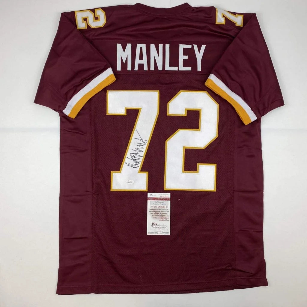 Autographed Maroon Manley 72 custom jersey from a pro sports legend sports league