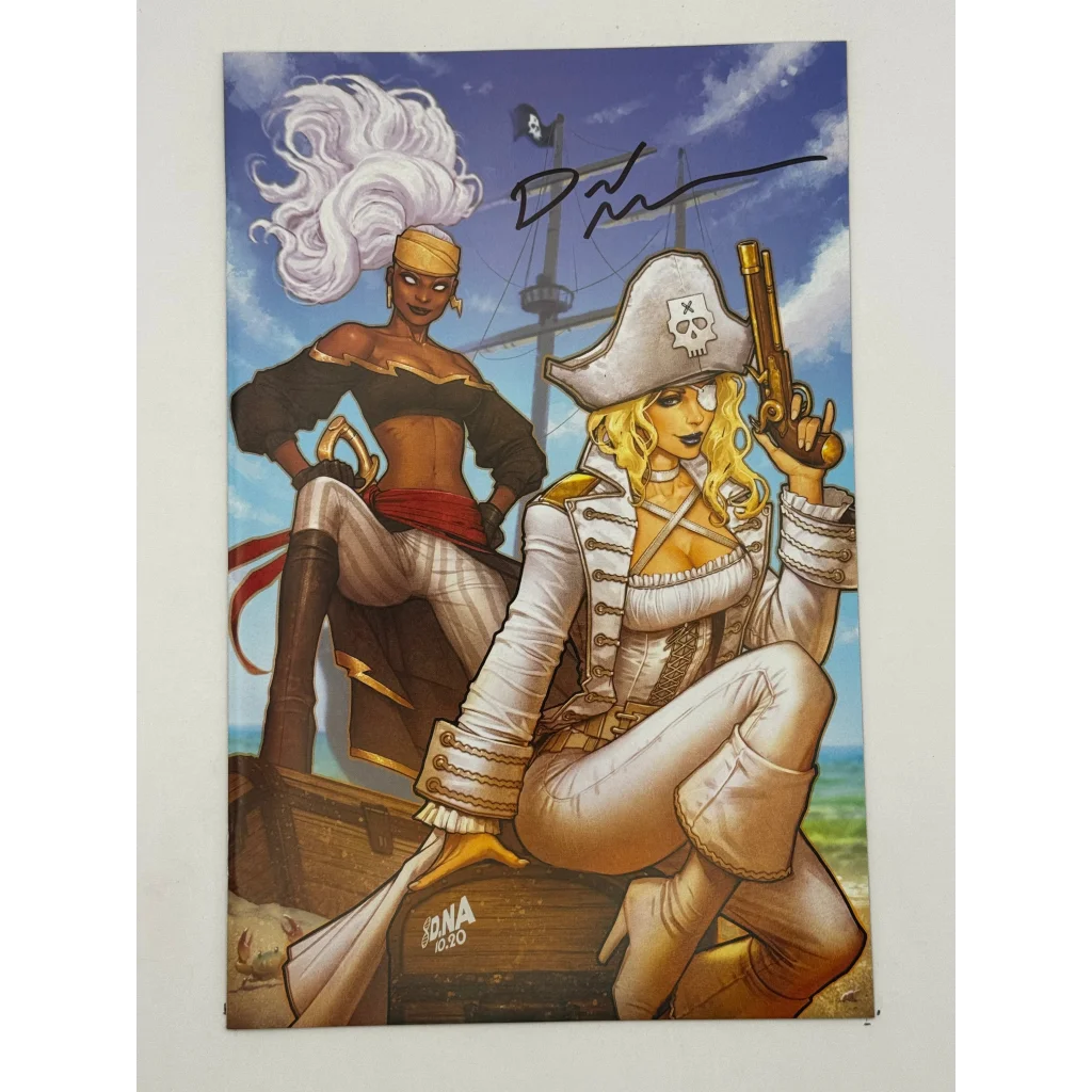 Signed pirate-themed comic book art print by David Nakayama from MARAUDERS series