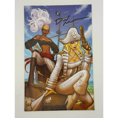 Signed pirate-themed comic book art print by David Nakayama from MARAUDERS series