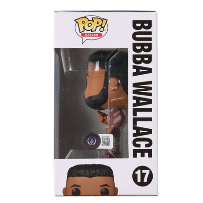 Funko Pop Bubba Wallace signed NASCAR collectible figure in box for fans