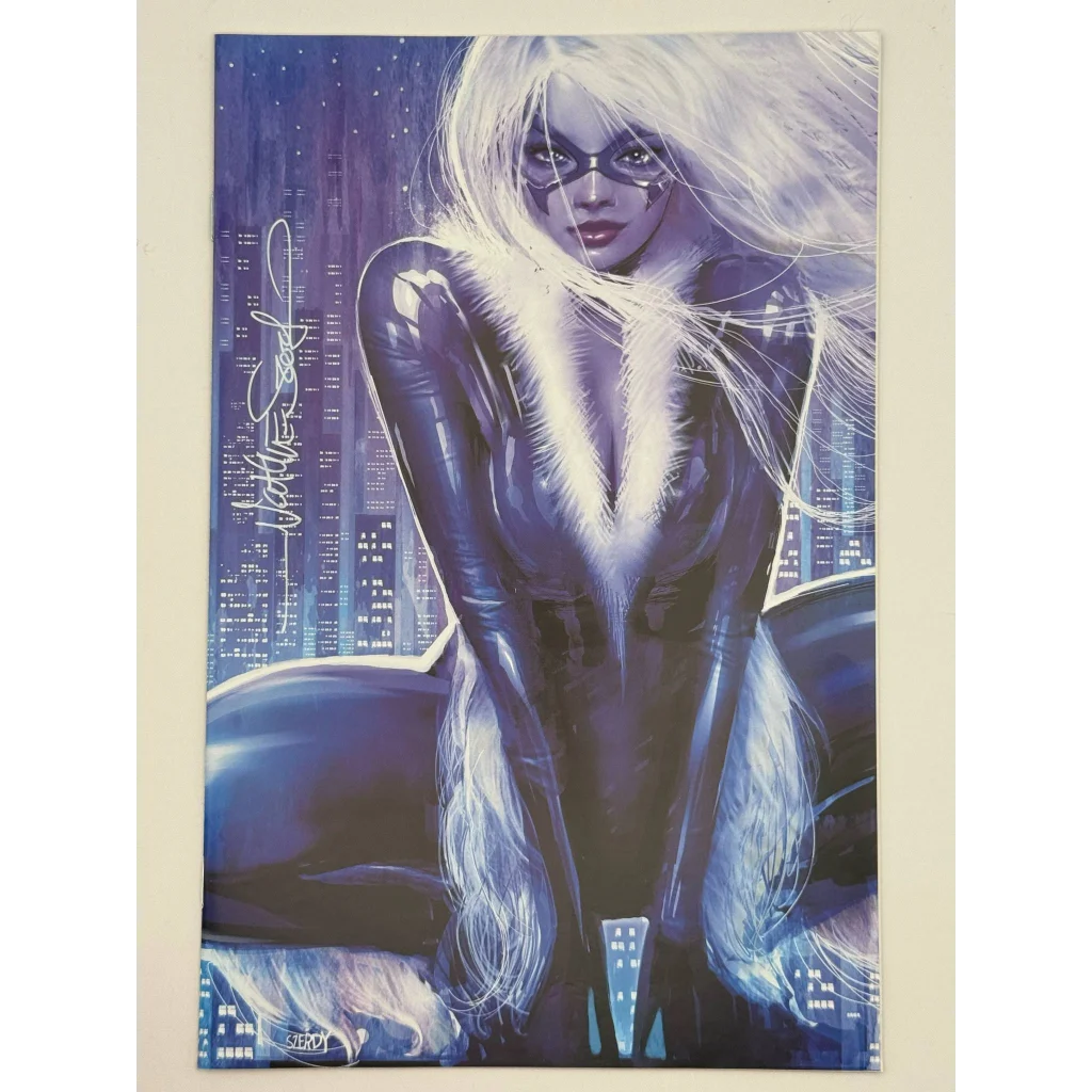 Signed Black Cat comic book cover art print by Nathan Szerdy from Unknown Comics Nathan