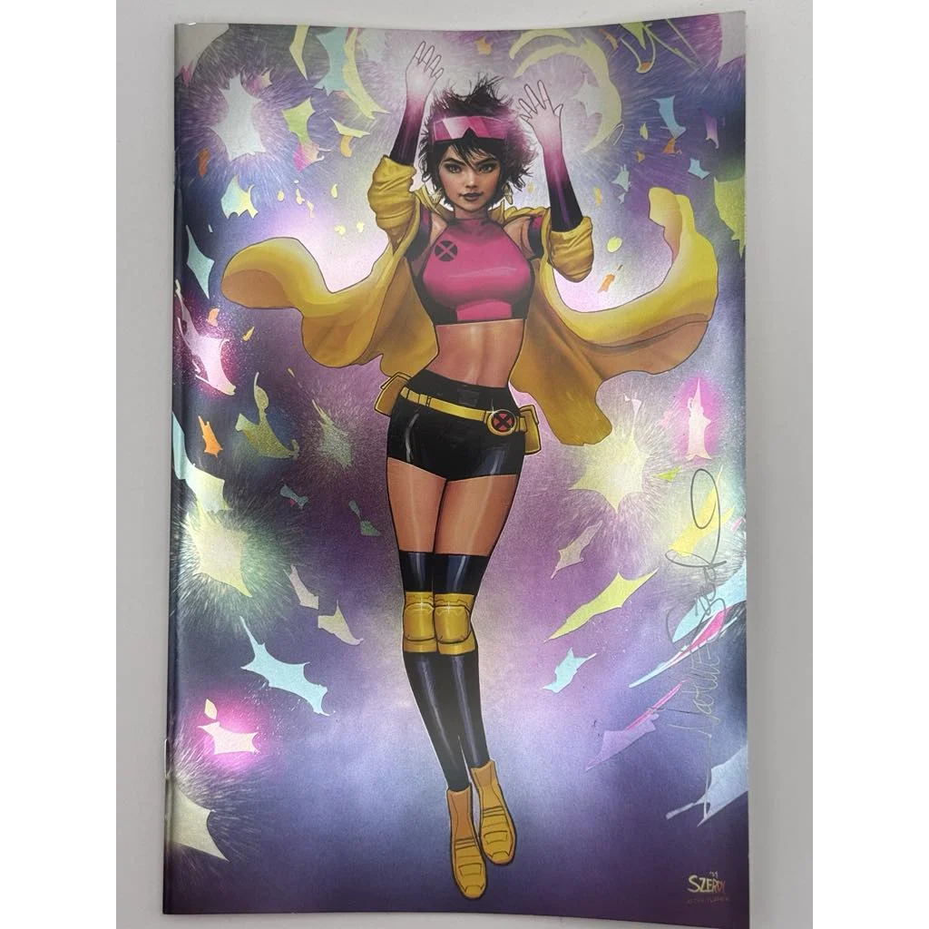 Foil variant comic cover featuring Jubilee from X-Men by Nathan Szerdy at Unknown Comics Nathan
