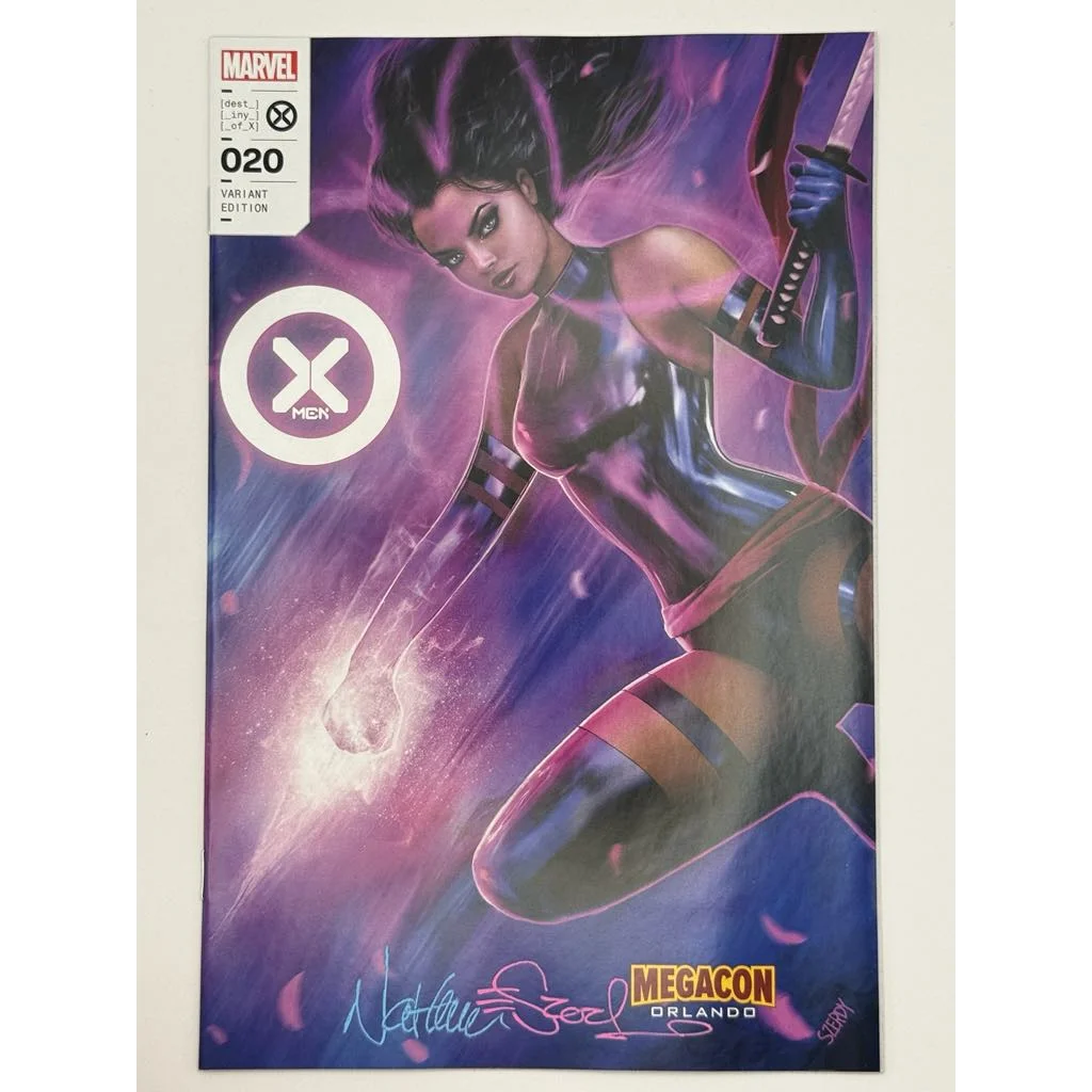 Marvel comics X-Men #20 MegaCon exclusive with female hero glowing hands sword Nathan Szerdy