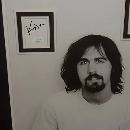 Signed Nirvana music poster with Dave Grohl, Krist Novoselic, framed