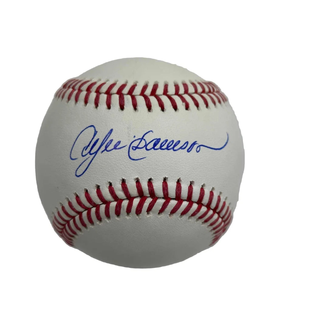 Signed Official Major League Baseball with blue signature and red stitching