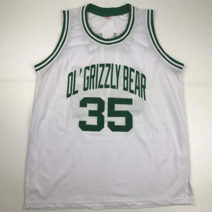 White and green mesh custom jersey inspired by Boston Celtics professional sports league