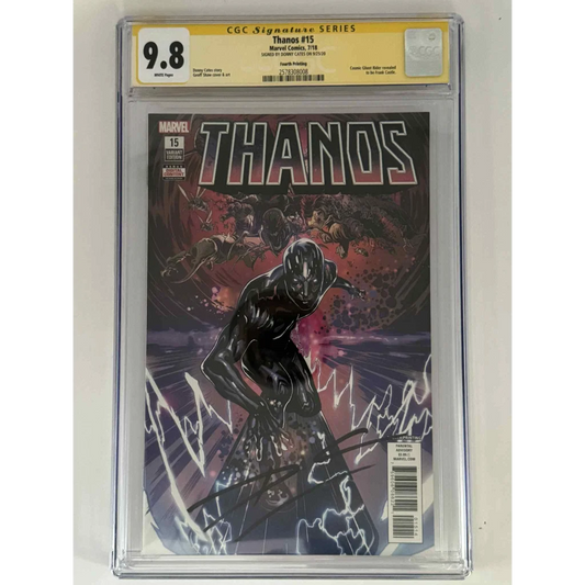 Signed Thanos 15 CGC 9.8 yellow label Geoff Shaw exclusive variant