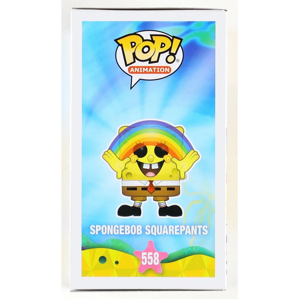 Funko Pop Animation Spongebob Rainbow Edition with Tom Kenny signature
