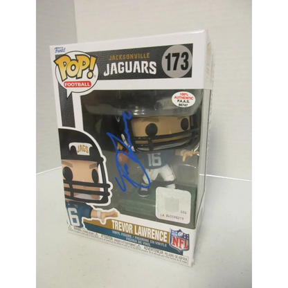 Signed Trevor Lawrence Jacksonville Jaguars Funko Pop figure with COA and autograph inside case