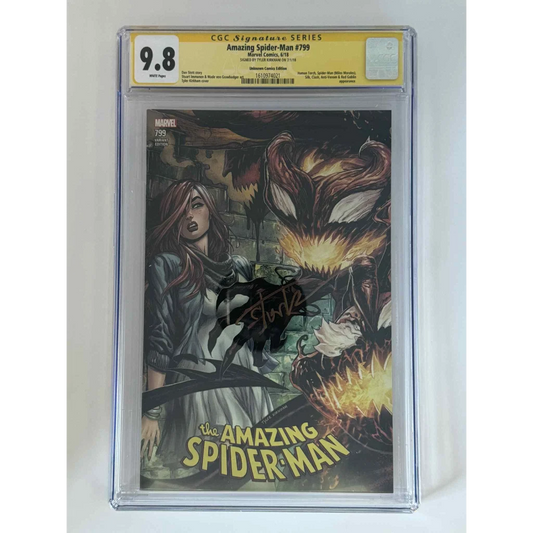 Signed Tyler Kirkham yellow label CGC 9.8 Amazing Spider-Man 799