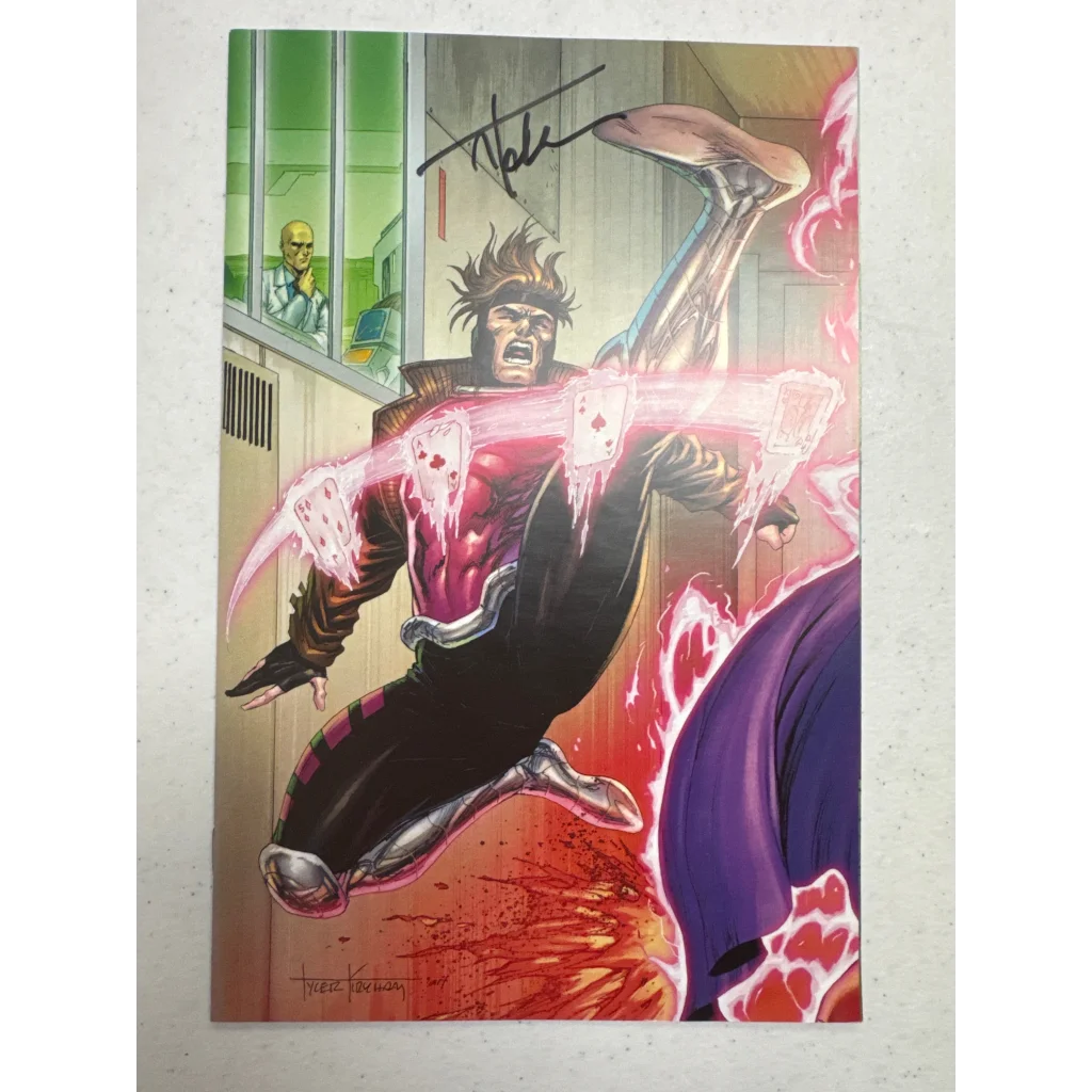 Autographed Gambit comic book from Tyler Kirkham Kirkham Exclusive Uncanny X-Men series