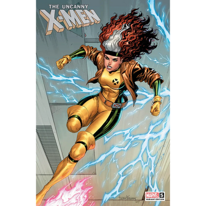 Signed Tyler Kirkham exclusive Uncanny X-Men Rogue variant comic cover image