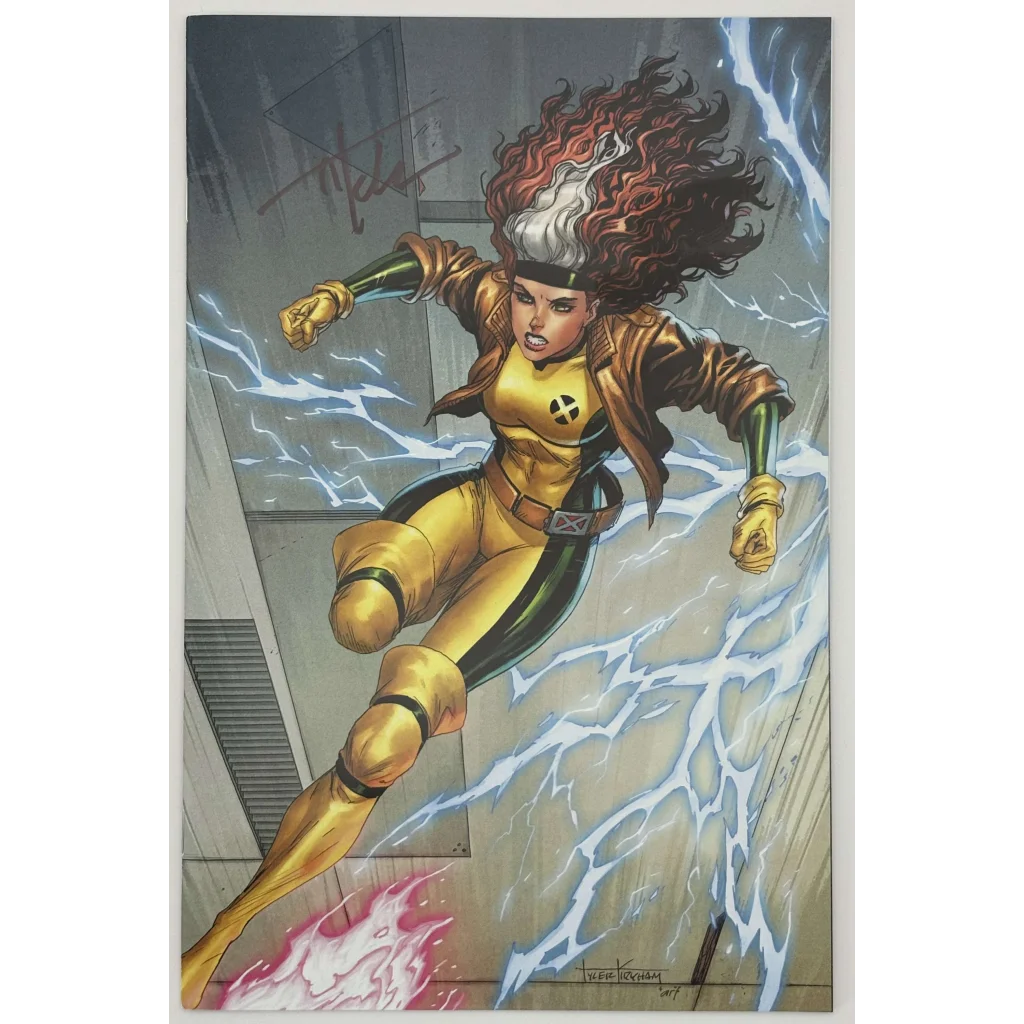 Signed Tyler Kirkham Exclusive Uncanny X-Men Rogue Variant Cover comic book art