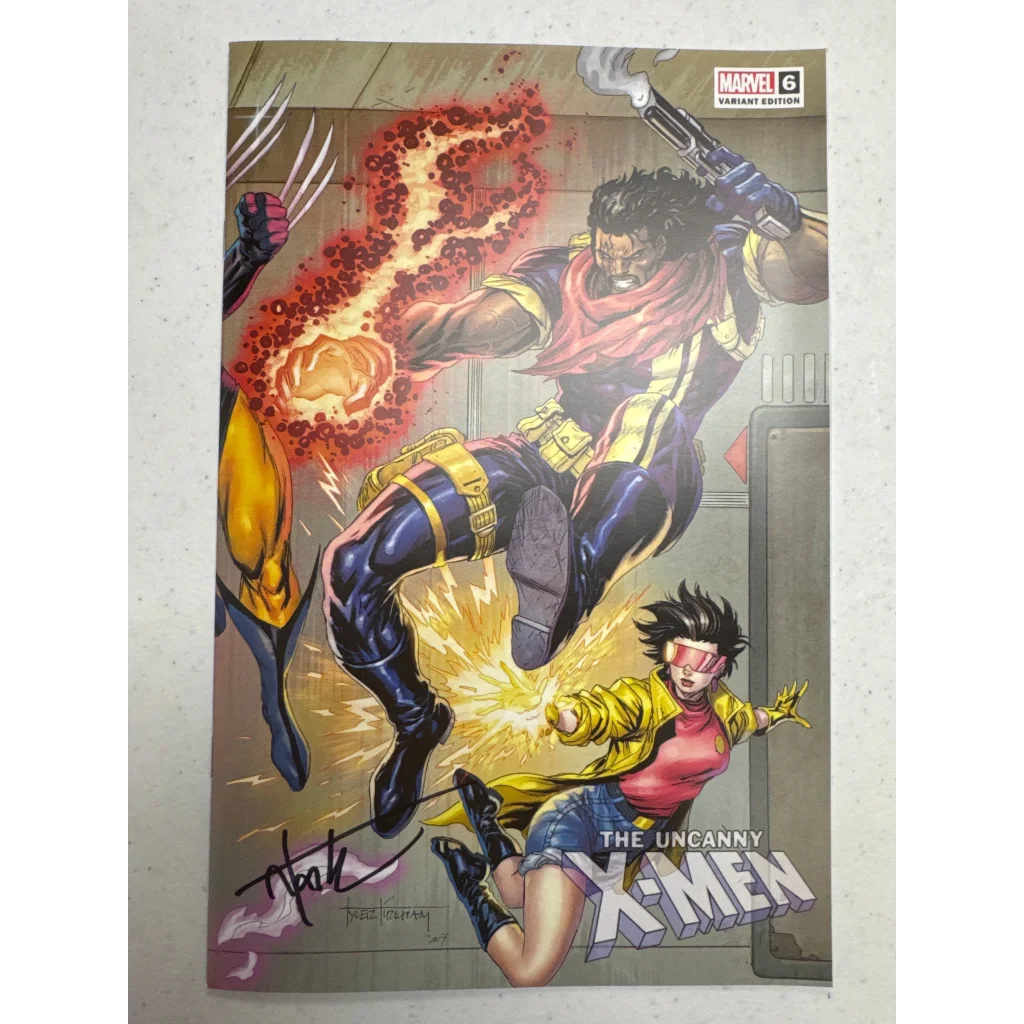 Signed Tyler Kirkham Uncanny X-Men #6 comic book from Unknown Comics collection