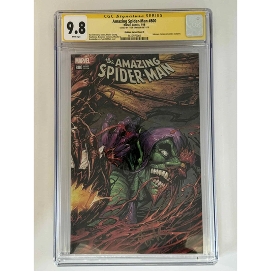 Signed Tyler Kirkham yellow label Amazing Spider-Man #800 CGC 9.8