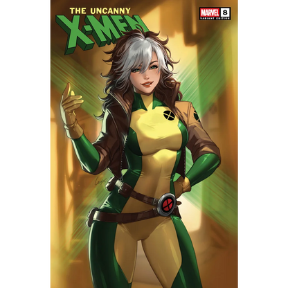 Signed Uncanny X-Men #8 Leirix Exclusive Var comic cover with Rogue