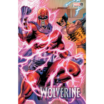 Signed Wolverine #2 Tyler Kirkham Connecting Cover Exclusive comic with Magneto and Wolverine in action