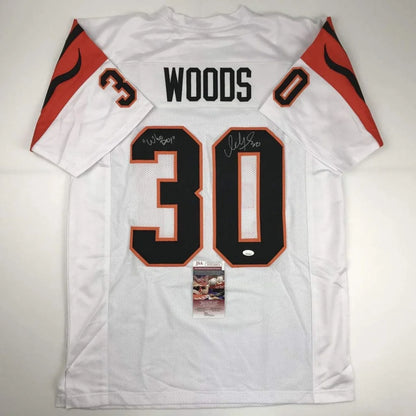 White custom jersey signed by a player from a professional sports league