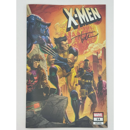 Signed X-Men #14 comic Tyler Kirkham cover with Wolverine and signature, exclusive variant