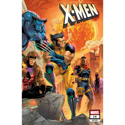 Signed X-Men 14 comic Tyler Kirkham Connecting Cover featuring Wolverine Beast Gambit Bishop
