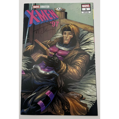 Signed Marvel X-Men 97 comic book featuring Gambit by Tyler Kirkham from Unknown Comics Tyler