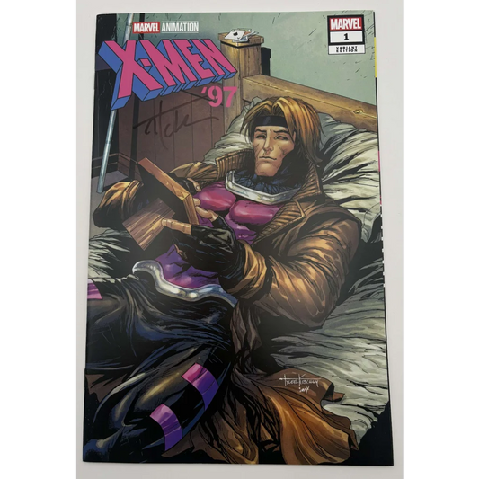 Signed Marvel X-Men 97 comic book featuring Gambit by Tyler Kirkham from Unknown Comics Tyler