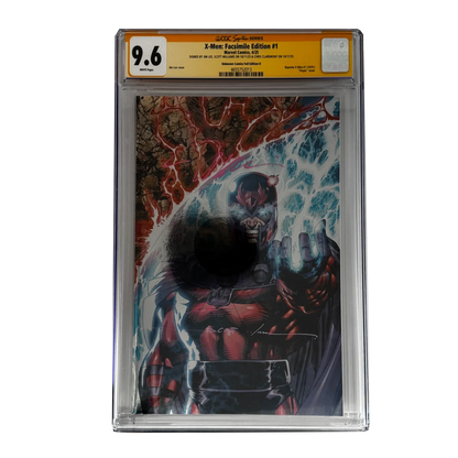 Signed Jim Lee X-Men Facsimile Edition #1 CGC graded comic with Magneto cover var