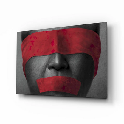Bold Red Tape Portrait Canvas Wall Art Print | Insigneart USA | vintageantiquesgifts.com