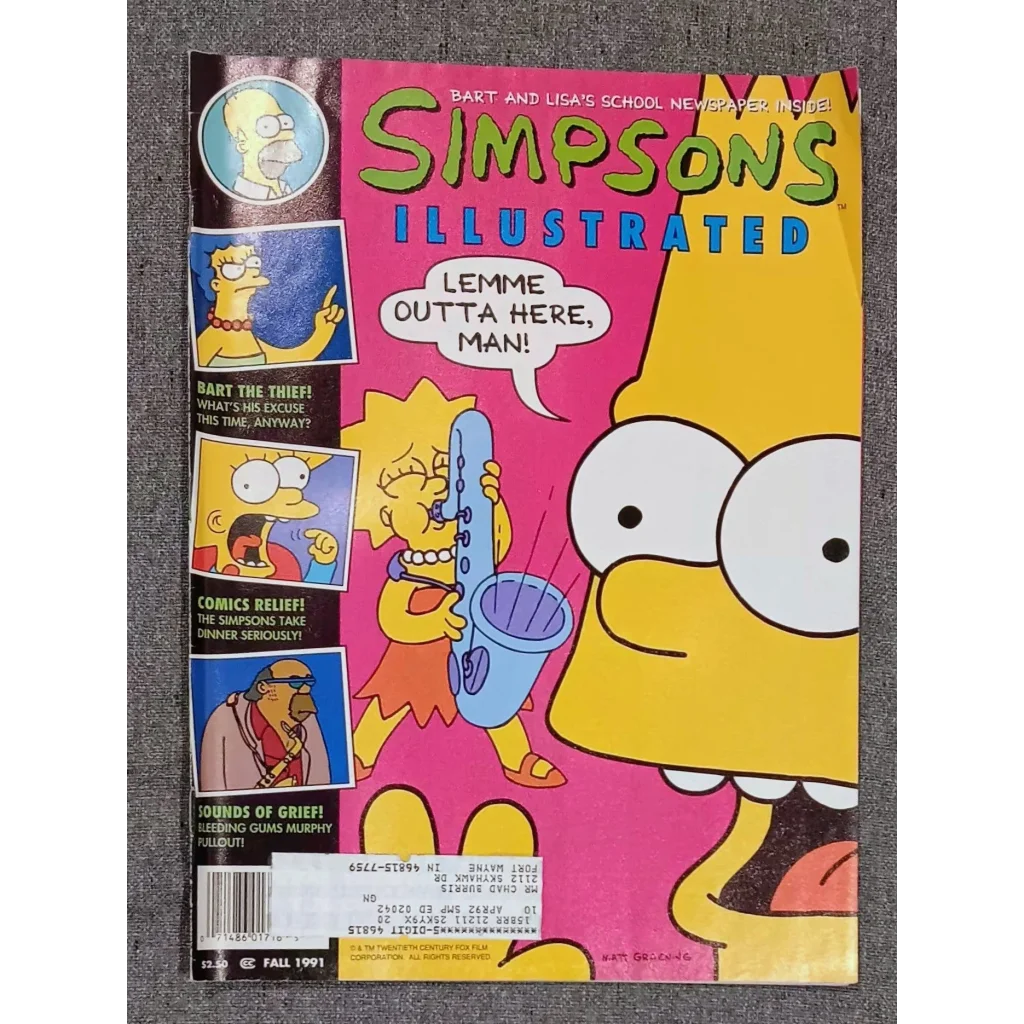 Rare 1991 Simpsons Illustrated magazine Homer comic book issue