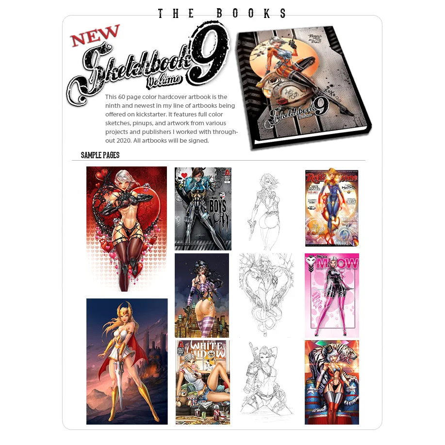 Sketch Book Volume 9: epic comic and game art in 60-page color hardcover