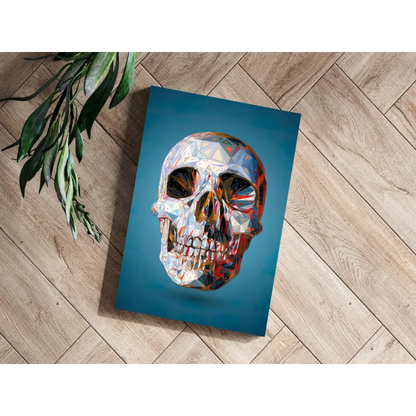 Geometric Skull Insigne Aluminum Prints in Vivid Colors | Modern Wall Art Decor | vintageantiquesgifts.com