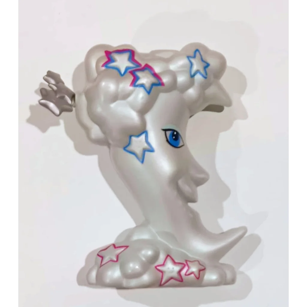 Silver sky dancers launcher moon edition figurine with blue eyes and stars