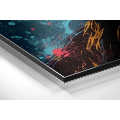 Stunning Brushed Aluminium Dibond Abstract Art Print | Glass Wall Art Print | vintageantiquesgifts.com