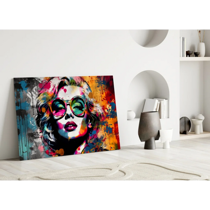 Marilyn Monroe Pop Art Canvas Wall Art With Bold Color Splashes | Modern Wall Art Decor | vintageantiquesgifts.com