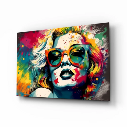 Marilyn Monroe Pop Art Canvas Wall Art with Rainbow Sunglasses | Insigneart USA | vintageantiquesgifts.com