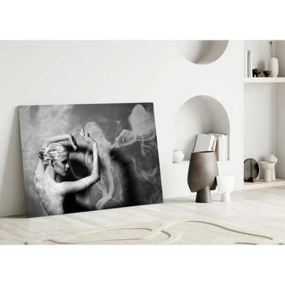 Dancer in Smoke Canvas Wall Art Black and White Motion Print | Modern Wall Art Decor | vintageantiquesgifts.com
