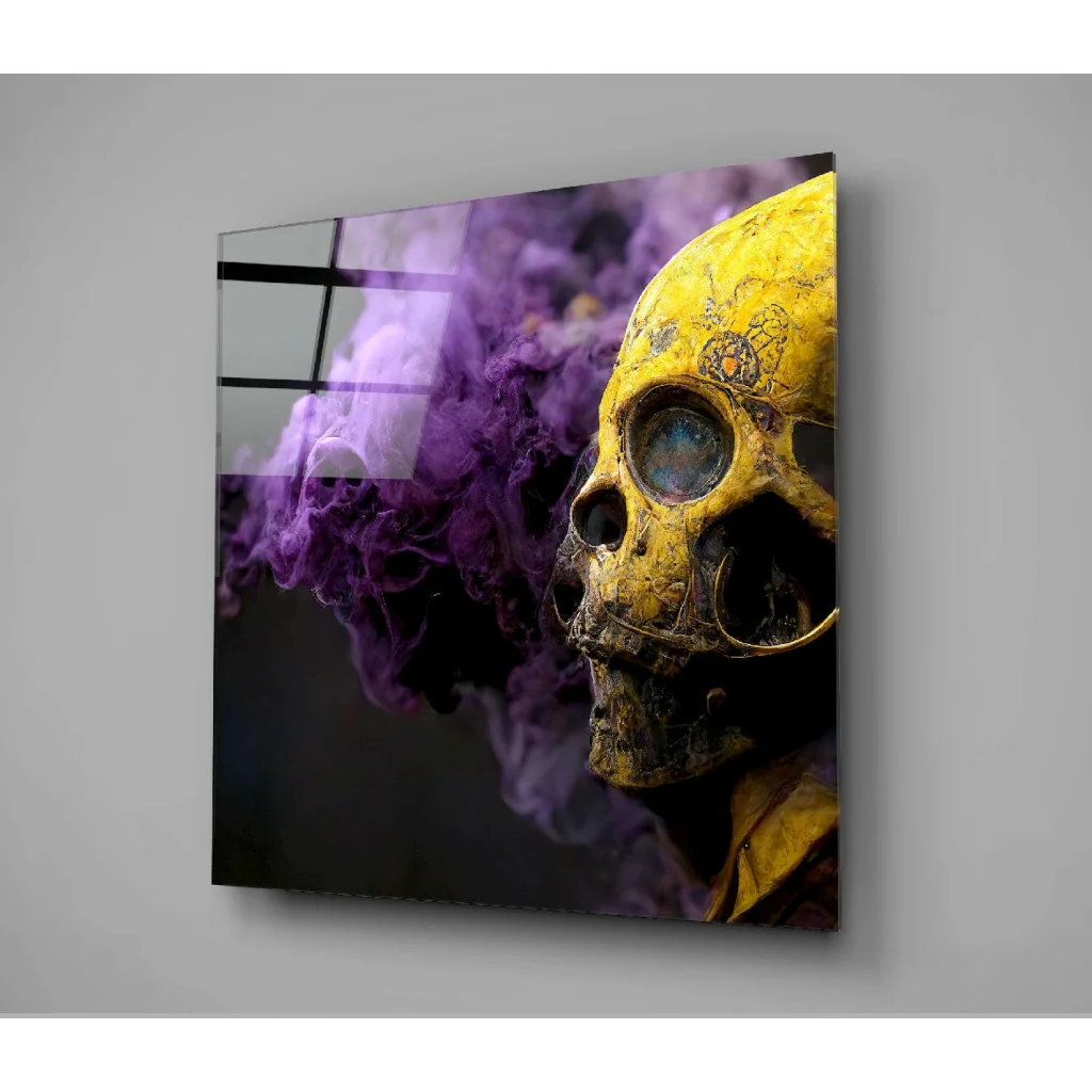 Stunning Dragon and Skull Glass Wall Art Collection | Glass Wall Art Print | vintageantiquesgifts.com
