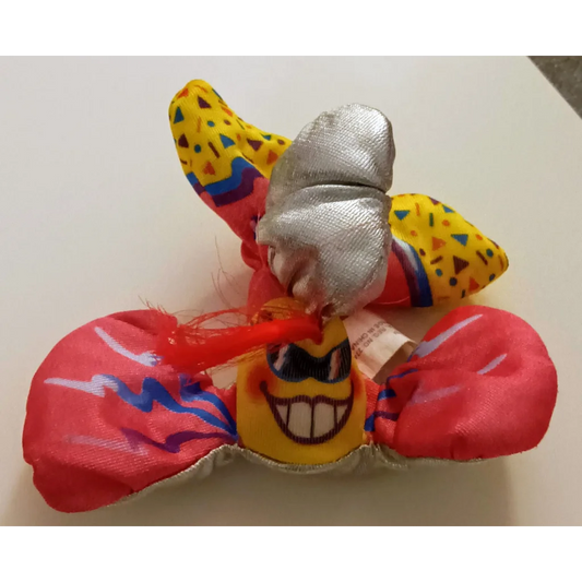 Rare Smooshees Smugglers Shimmer Fish plush toy with silver clown grin