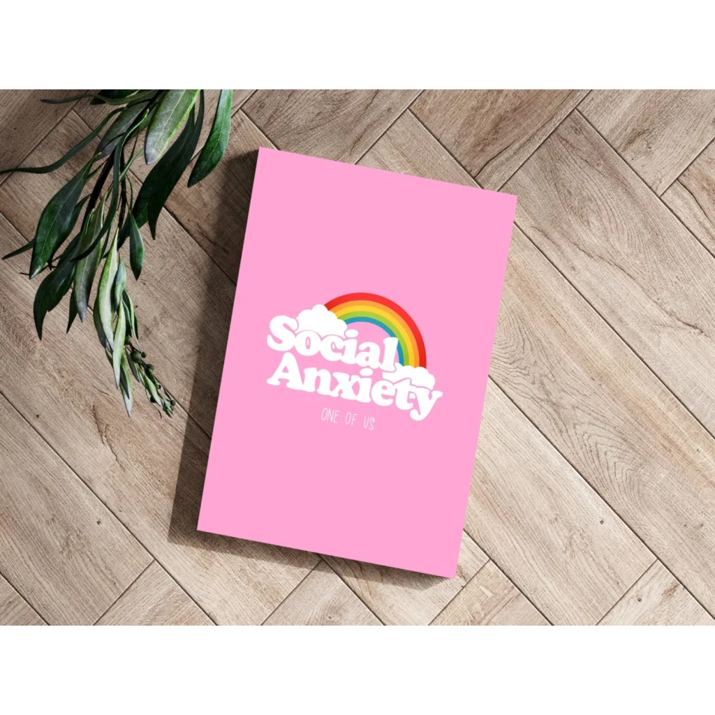 Social Anxiety Rainbow Insigne Aluminum Print | Modern Wall Art Decor | vintageantiquesgifts.com