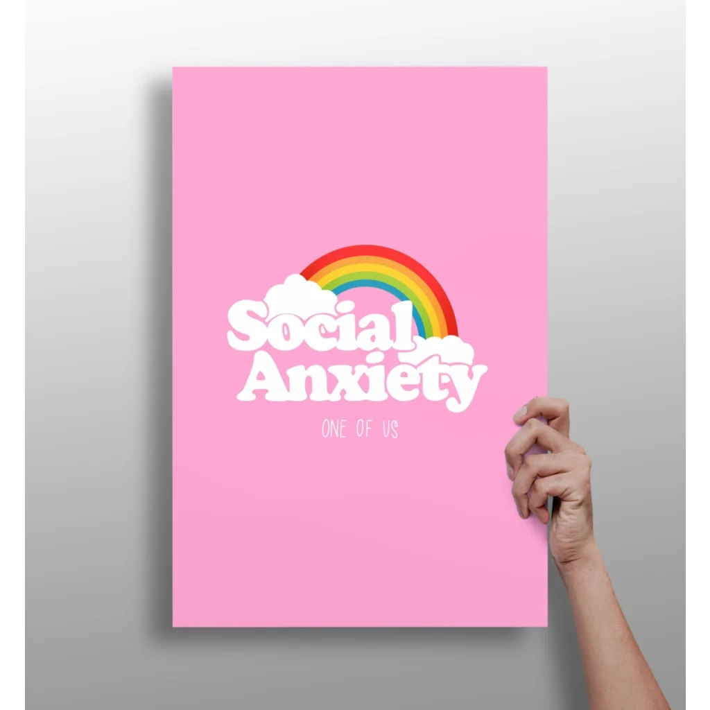 Social Anxiety Rainbow Insigne Aluminum Print | Insigneart USA | vintageantiquesgifts.com