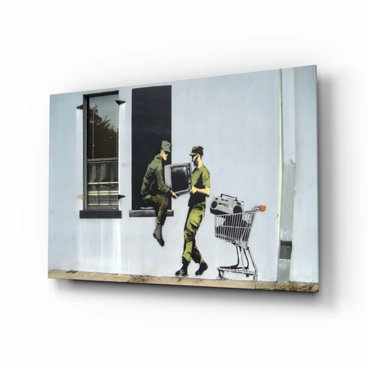 Street Art Soldiers Canvas Wall Art Print | Insigneart USA | vintageantiquesgifts.com