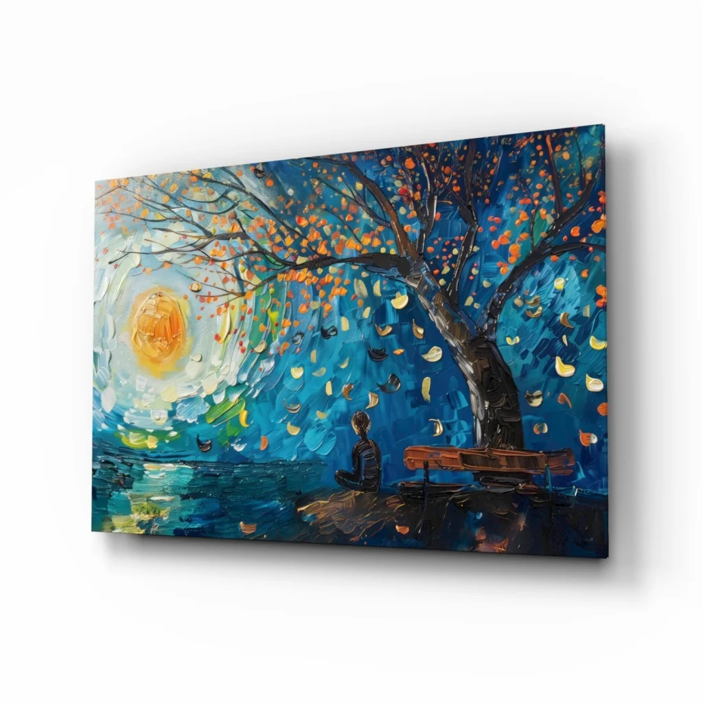 Starry Tree Autumn Impressionist Canvas Wall Art | Insigneart USA | vintageantiquesgifts.com