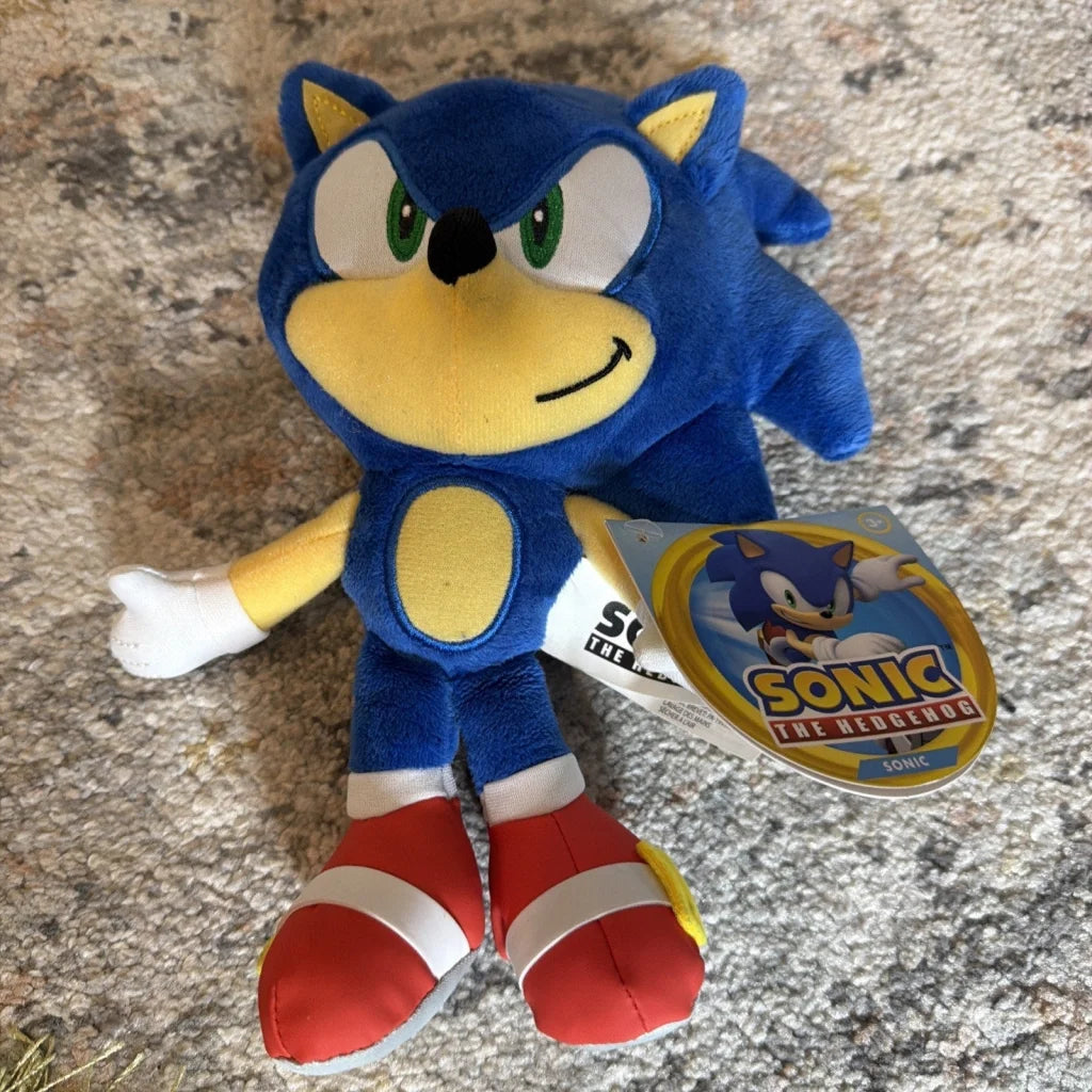 Sonic the Hedgehog 30th Anniversary 9’’ plush doll with blue plush, green eyes