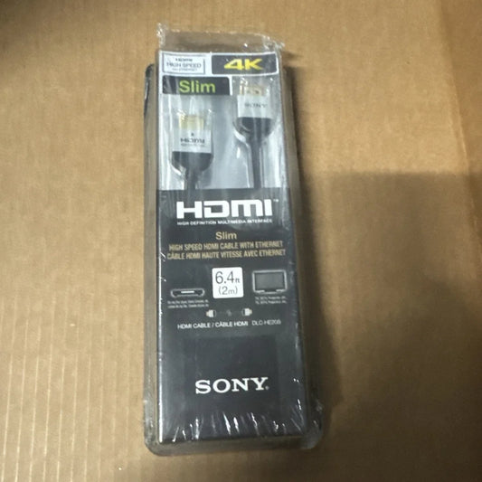 Sony HDMI DLC-HE20S slim cable with Ethernet 6.4ft black