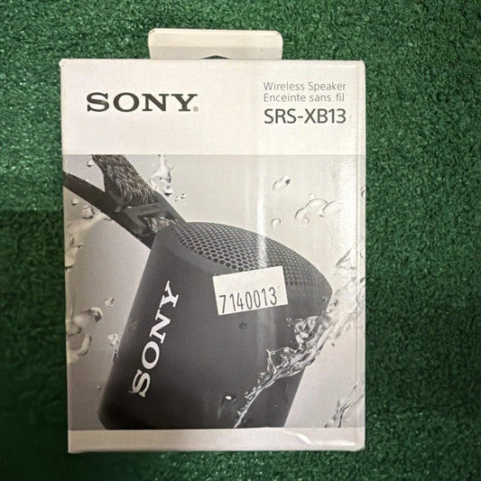 Sony SRS-XB13 black portable speaker with perforated grille