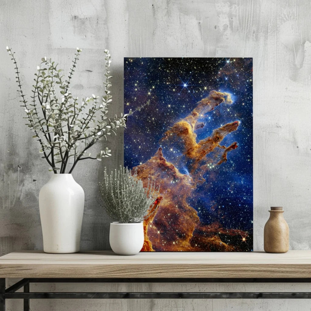 Insigne Aluminum Prints Eagle Nebula in orange blue hues