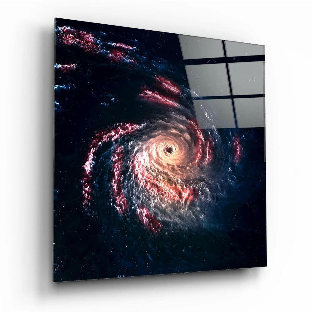 Stunning Spiral Galaxy Glass Wall Art With Cosmic Nebula Glow | Insigneart USA | vintageantiquesgifts.com