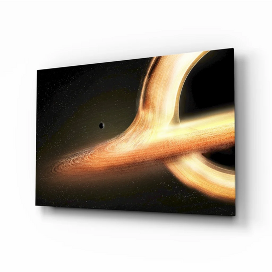Cosmic Black Hole Canvas Wall Art in Black and Gold | Insigneart USA | vintageantiquesgifts.com