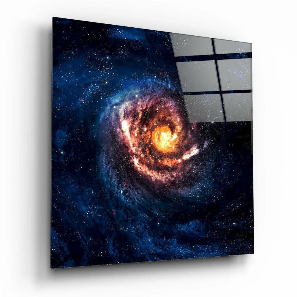 Stunning Cosmic Galaxy Glass Wall Art With Nebula Stars | Insigneart USA | vintageantiquesgifts.com