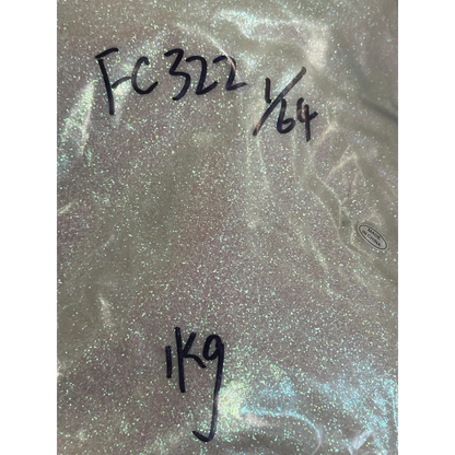 Clear plastic bag of iridescent white glitter from Sparkly Light Pink Pink 2mm collection